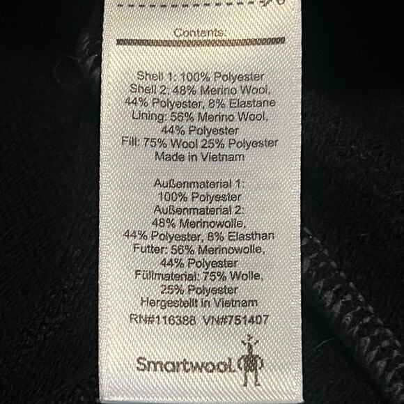 Smartwool Men's Propulsion 60 Hybrid 1/2 Zip Insulated Jacket Gray Size Medium - Picture 12 of 12